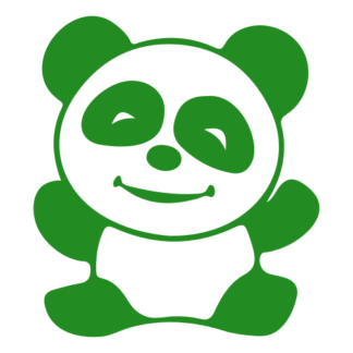 Happy Panda Decal (Green)